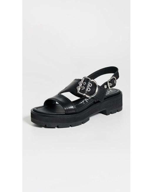 3.1 Phillip Lim Z-Strap Lug Sole Sandals in Black | Lyst