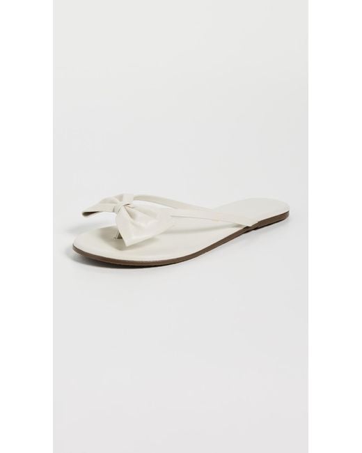 TKEES Black Lily Oversized Bow Flip Flops