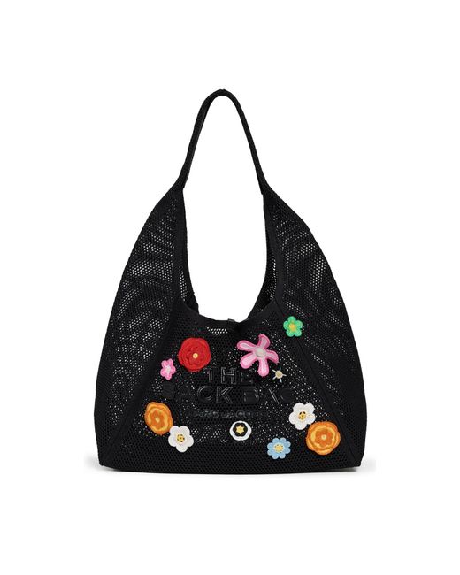 Marc Jacobs Black The Daisy Crochet Sack Bag
