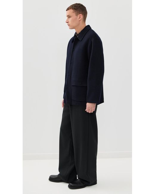 Officine Generale Black Vasco Double Split Wool Jacket for men