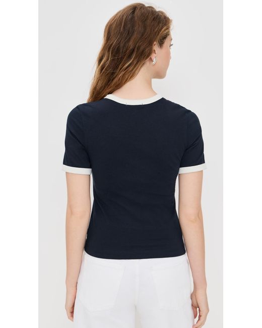 Rag & Bone Blue Ny Mica Ringer Tee