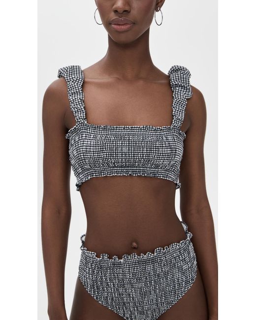 Sea Black Neci Gingham Bikini Top