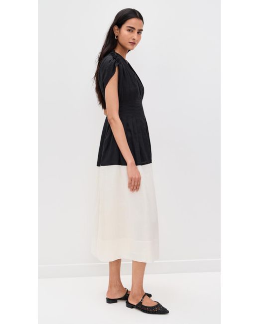 Sea Black Nicola Ramie Tank Midi Dress