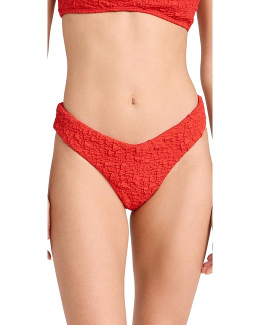 Mara Hoffman Red Ara Hoffan Cece Bikini Botto