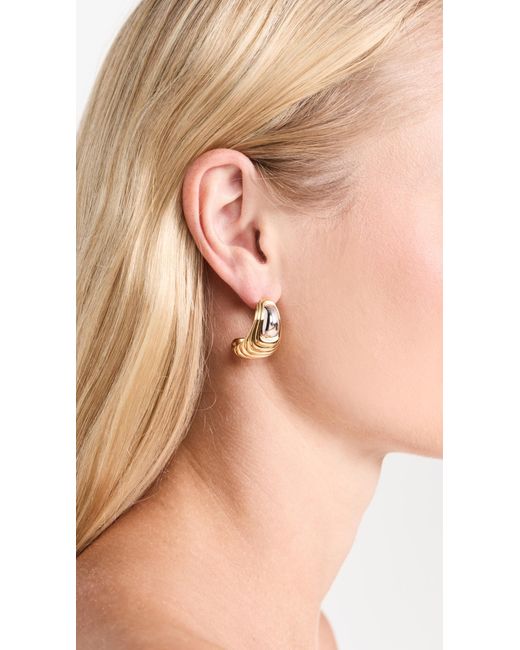 Missoma Metallic Wavy Ridge Oversized Stud Earrings