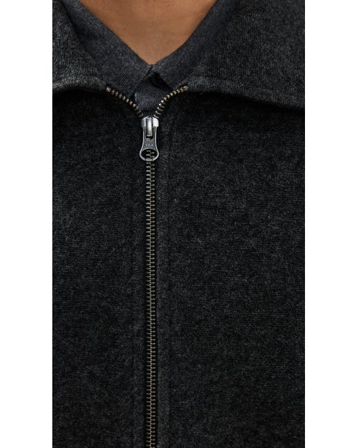 Rails Black Shael Zip Jacket for men