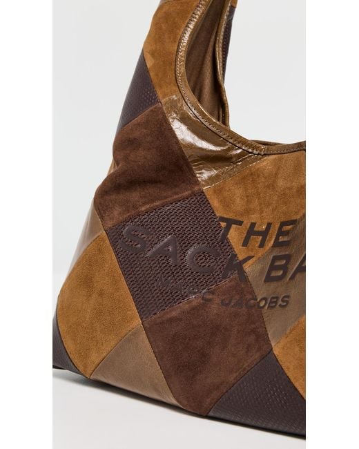 Marc Jacobs Brown The Suede Patchwork Sack Bag