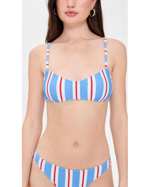 Solid & Striped Blue The Rachel Bikini Top