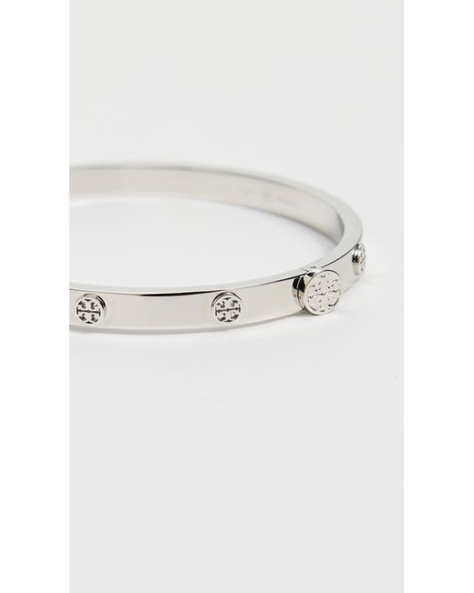 Tory Burch Black Miller Studs Hinge Bracelet 5Mm