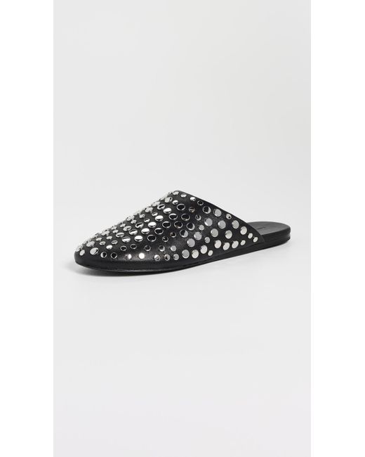 Tory Burch Black Studded Mules