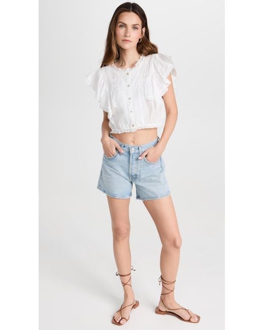 LoveShackFancy White Nora Top
