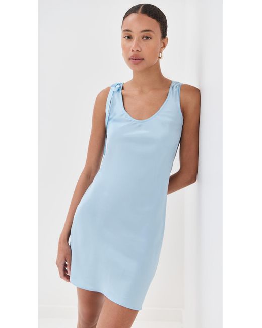 Simone Rocha Blue Bow Detail Scoop Neck Camisole Mini Dress