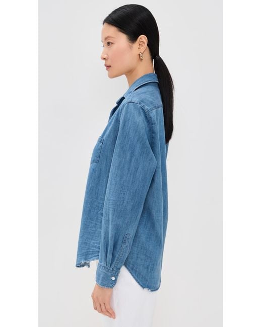 Frank & Eileen Blue Eileen Denim Relaxed Button Down Shirt