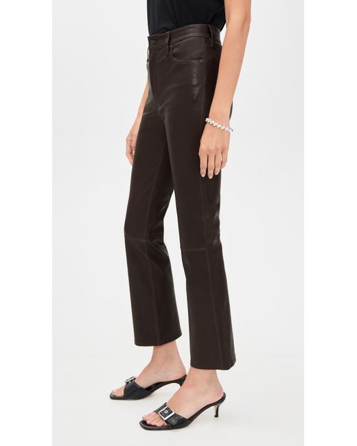 FRAME Black The Leather Reboot Crop Pants