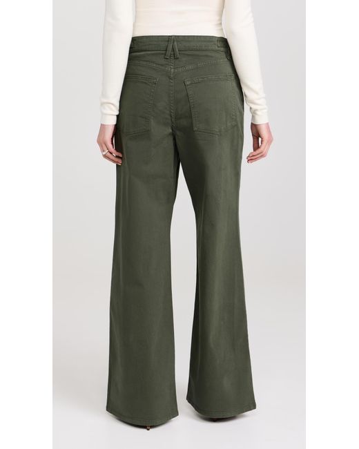 GOOD AMERICAN Green Twill Good Ease Pants With Adjustable Tabs