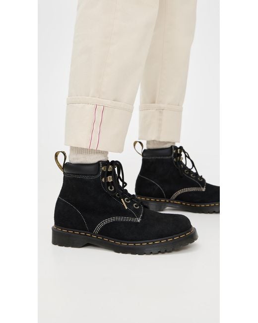 Dr. Martens Black 939 Long Napped Suede Boots