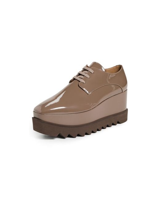 Stella McCartney Brown Elyse Patent Alter Mat Platforms
