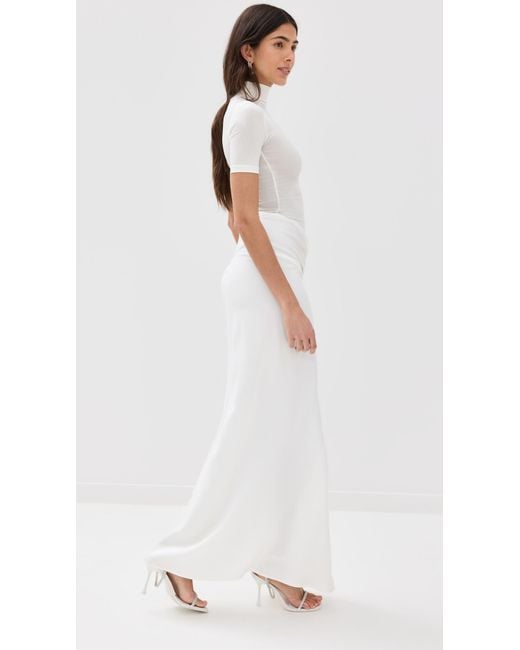 Christopher Esber White Fusion Ruched Tee Gown