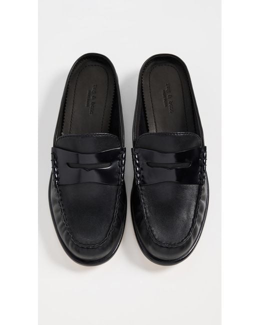 Rag & Bone Black Carter Mules
