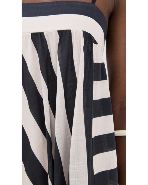 Zimmermann Maxine Stripe Maxi Dress in White | Lyst