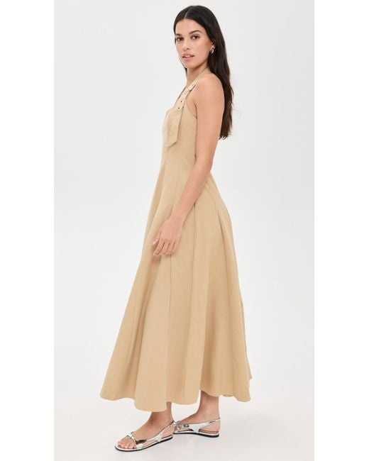 Seven Wonders Astrid Halter Midi Dress in Natural | Lyst Canada
