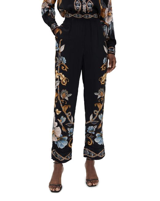 FARM Rio Snake Garden Pants in Black | Lyst