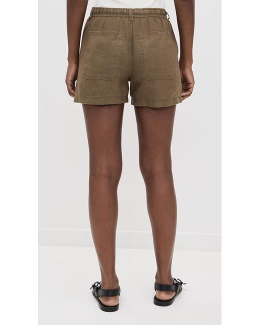 Madewell Natural Linen Pull-On Drawstring Shorts