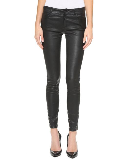 PAIGE Black Verdugo Leather Pants
