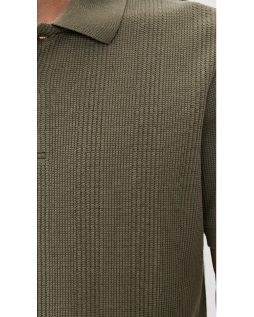 Vince Green Varigated Texture Polo for men