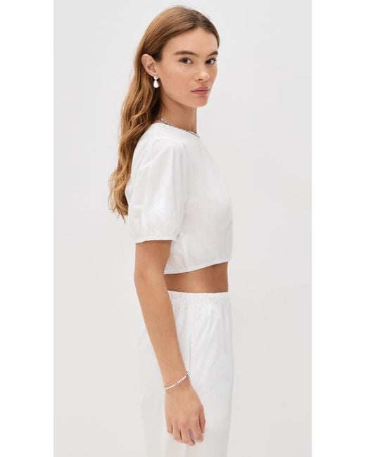 Le Bos White Lillian Blouse