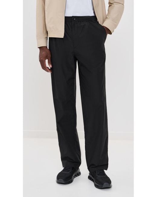 Theory Black Pleated Drawstring Pants for men