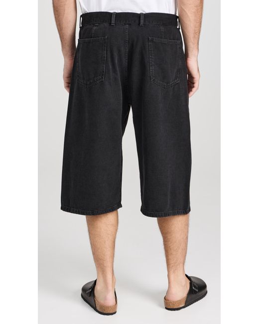Lemaire Black Twisted Shorts for men