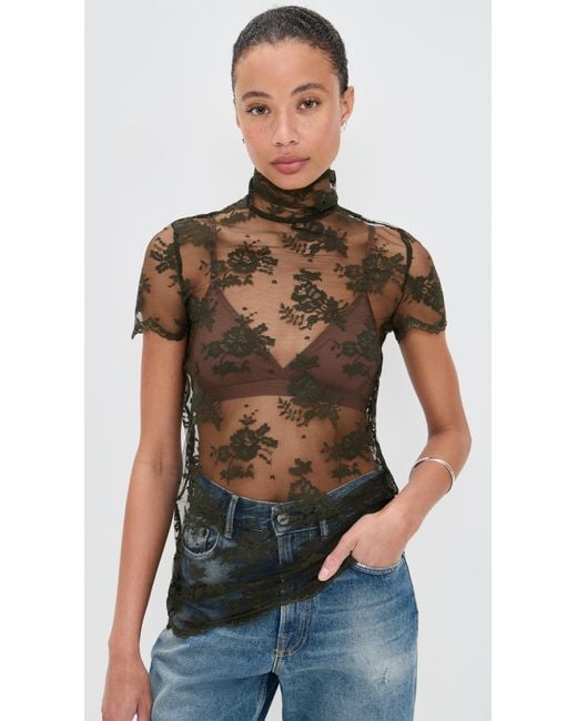 Marques'Almeida Black Lace Tee