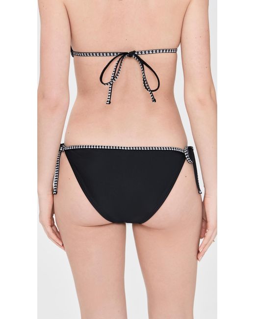 Lemlem Black Lena String Bikini Bottoms