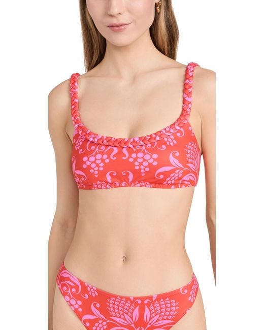 RHODE Pink Bibi Bikini Top