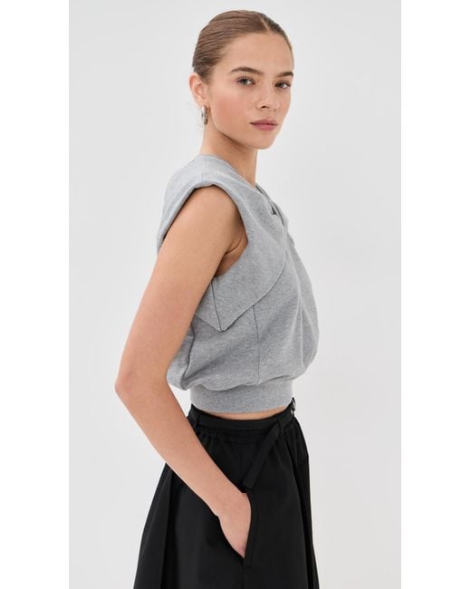 3.1 Phillip Lim Black Draped Bow Top