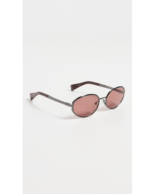 Rag & Bone Black Oval Metal Sunglasses