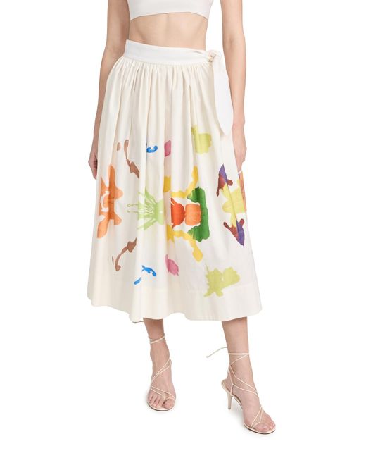 Rosie Assoulin Multicolor Tie Skirt