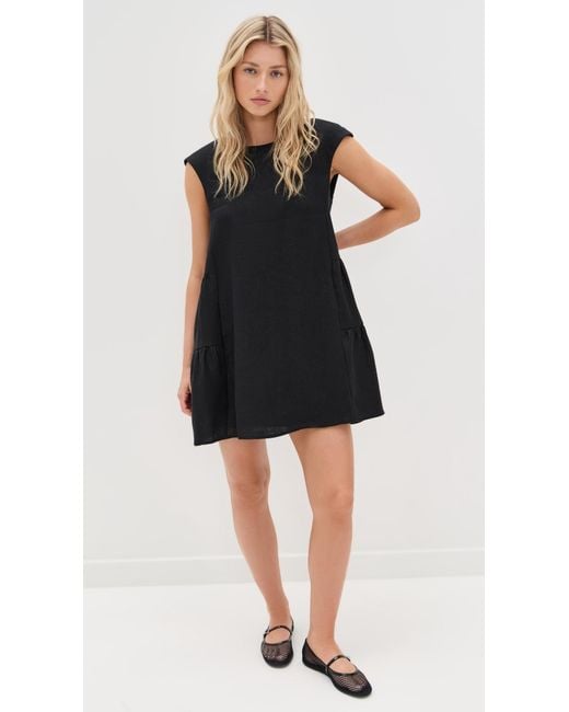 Posse Matilda Shift Mini Dress in Black | Lyst