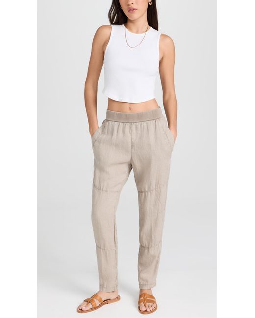 James Perse Natural Patched Pull On Pants