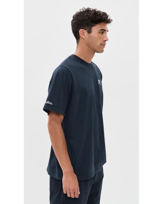 Malbon Golf Blue Bermuda Tee for men