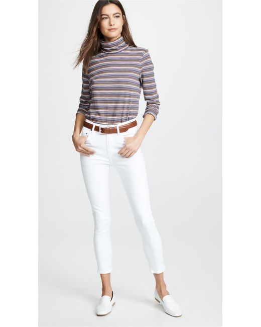 Citizens Of Humanity Denim Rocket Crop High Rise Skinny Jean In Sculpt White Lyst