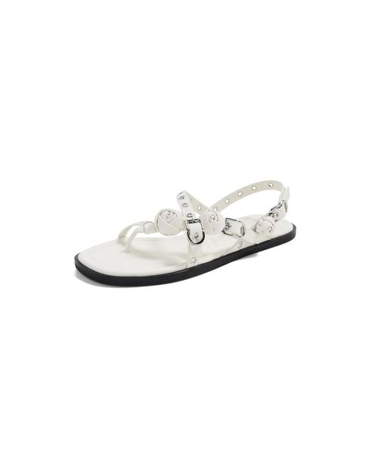 3.1 Phillip Lim White Multi-Strap Rivet Sandals