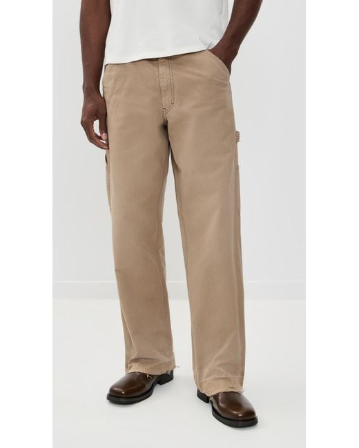 Maison Margiela Natural Canvas Work Pants for men