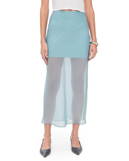 Line & Dot Women's Blue Ryker Skirt