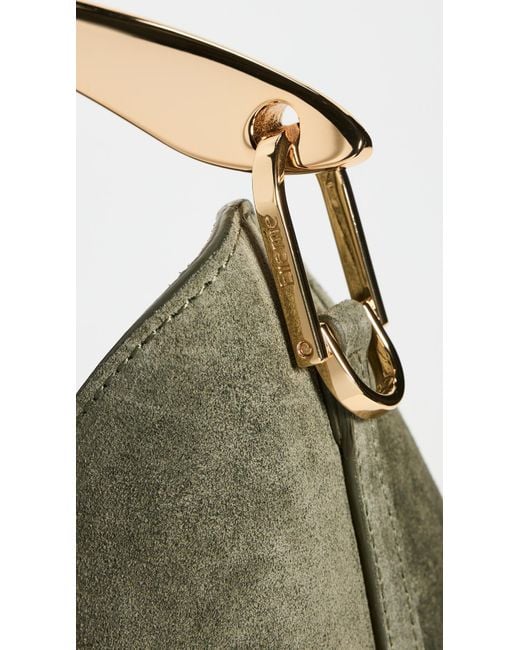 Elleme Green Boomerang Small Suede Bag