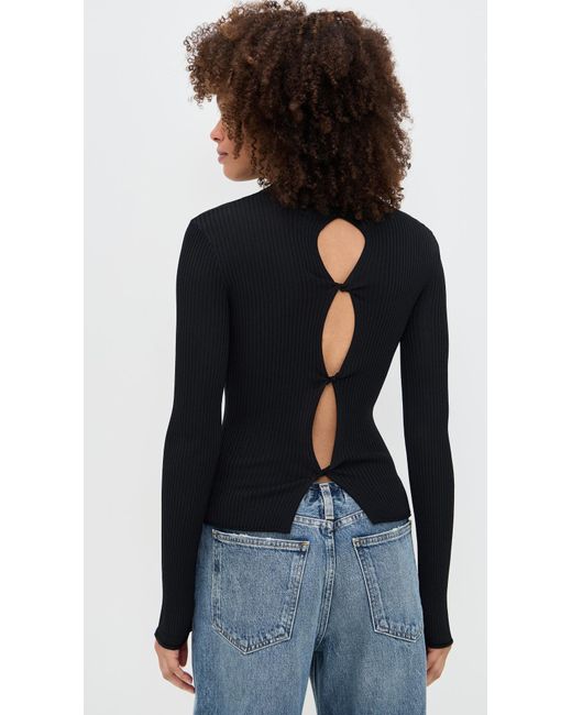 Le Bos Black Adele Knit Top