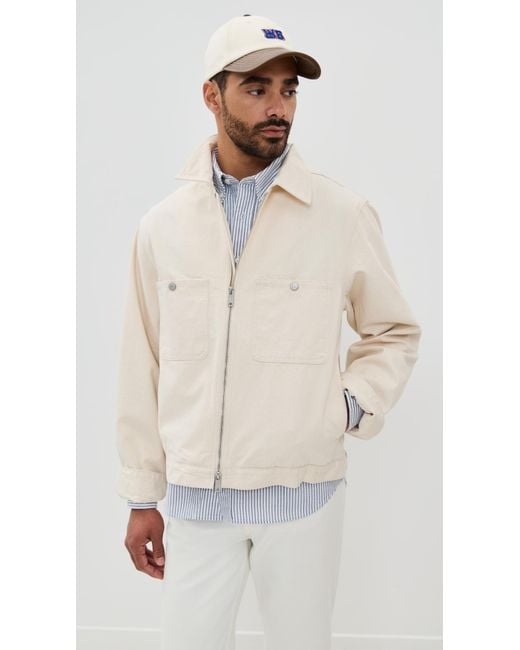 KNICKERBOCKER White Pacific Denim Zip Jacket for men
