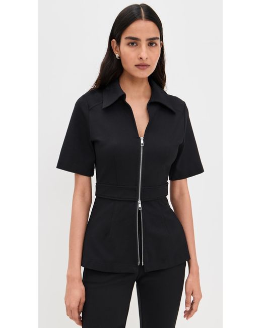 ALIGNE Black Cecile Ponte Top