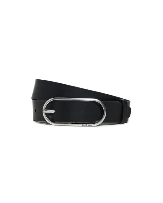 Rag & Bone Black Rounded Rebound Belt